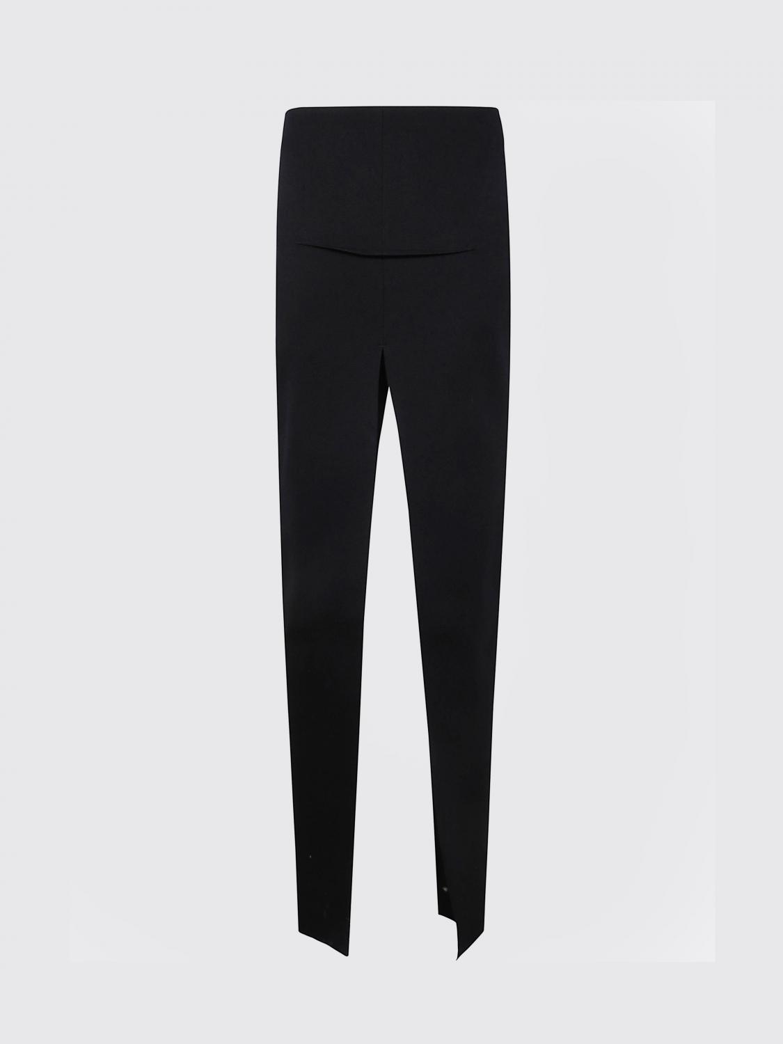 Rick Owens Long High-waisted Virgin Wool Skirt In Black