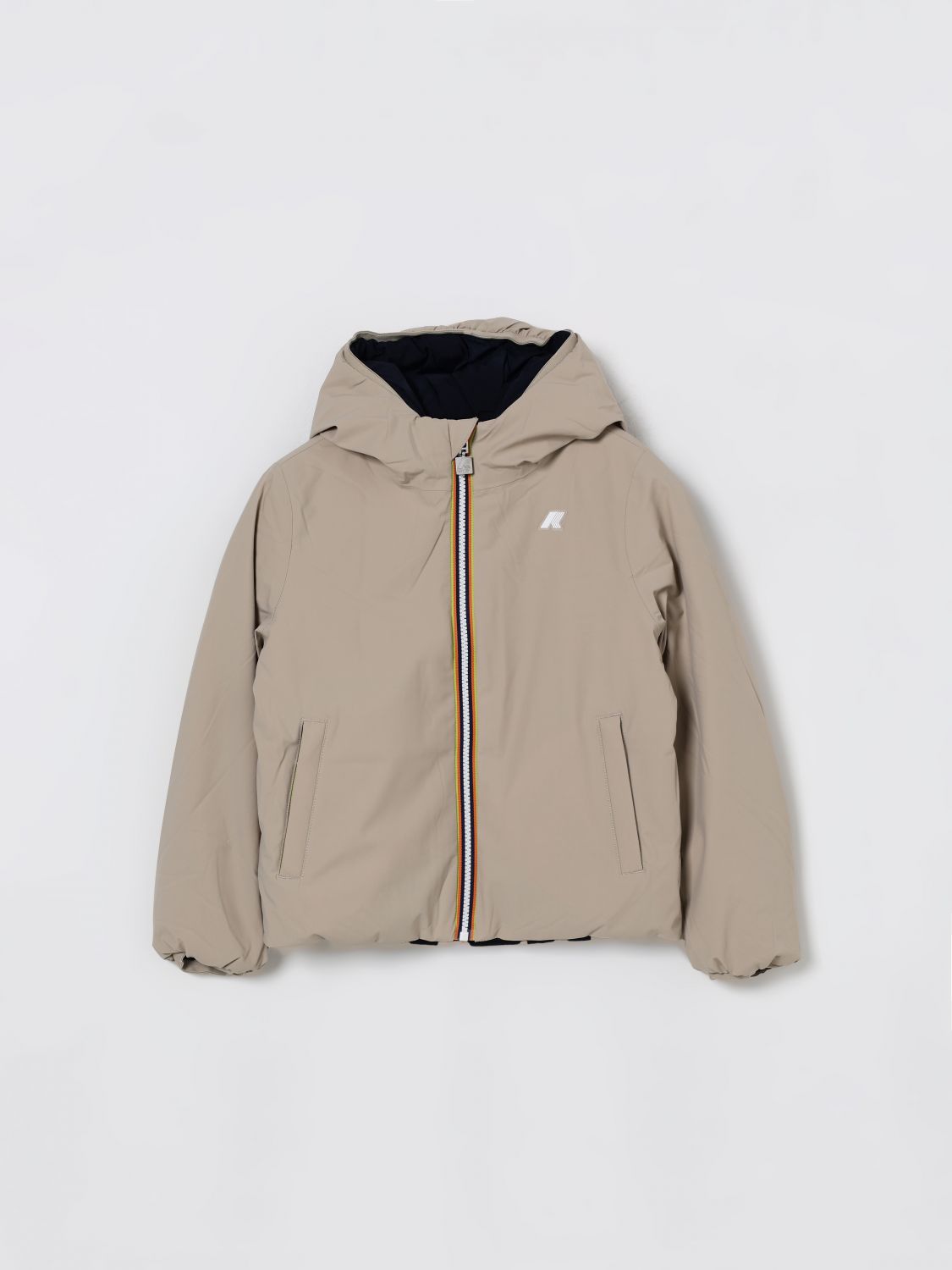 K-way Coat Kids Color Beige In Neutral