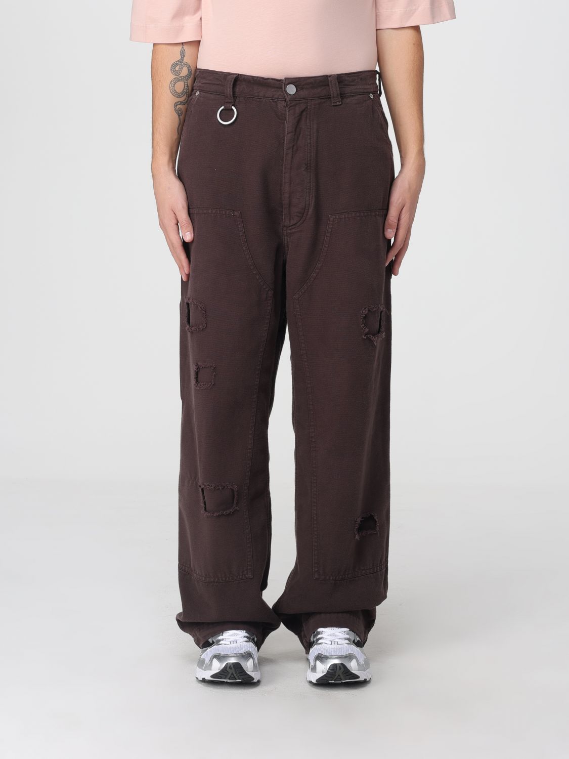 Etudes Studio Pants Études Studio Men Color Brown In Animal Print