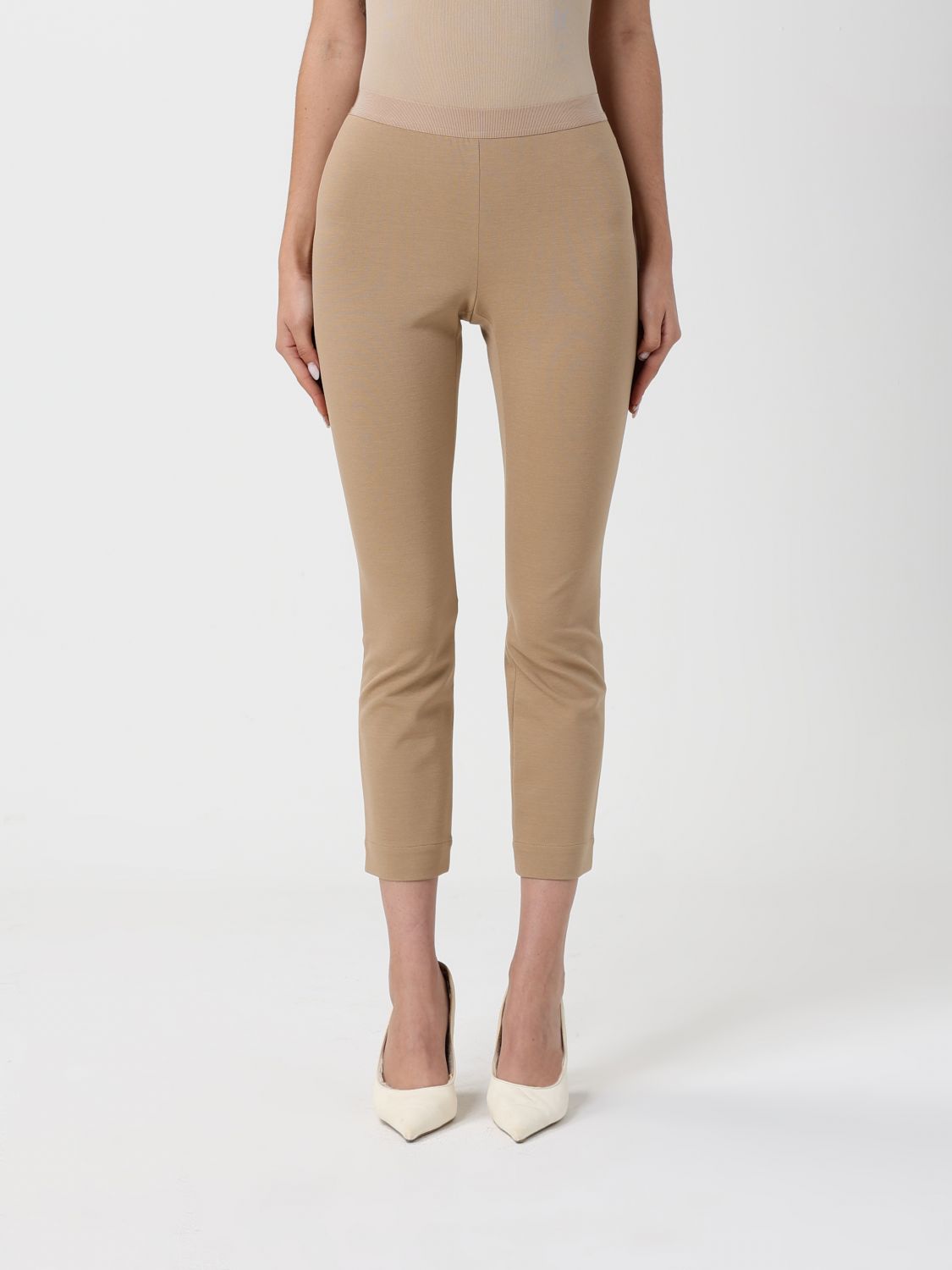 Liviana Conti Woman Leggings Beige Size 2 Viscose, Polyamide, Elastane In Neutral