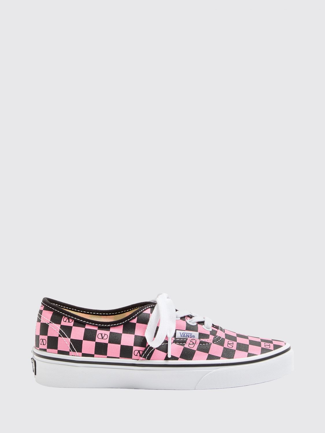 Valentino Garavani And Vans Low-top Trainer In Fabric With Vlogo Checkerboard Print In Multi