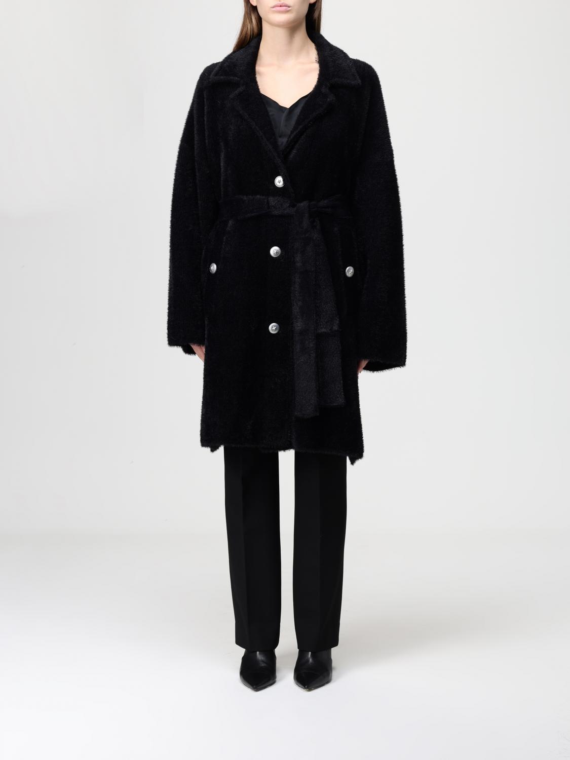 PINKO Pelzmantel Damen Farbe Schwarz