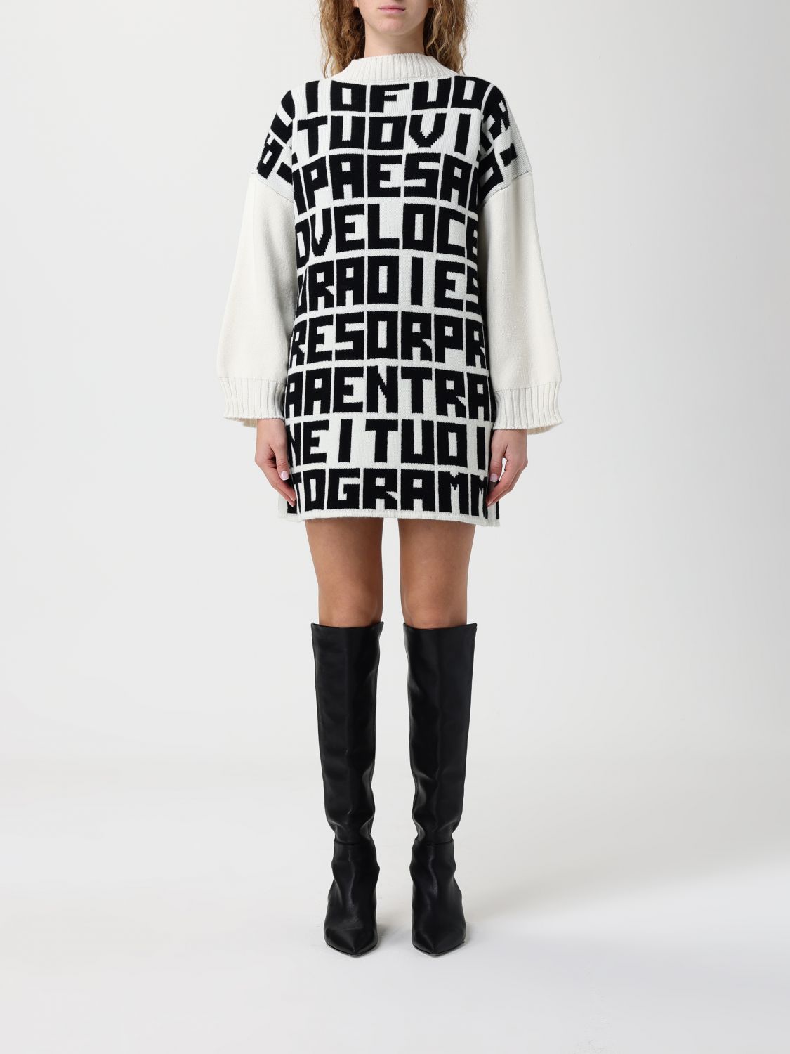 Msgm X Caterina Frongia Text-print Sweater In Black