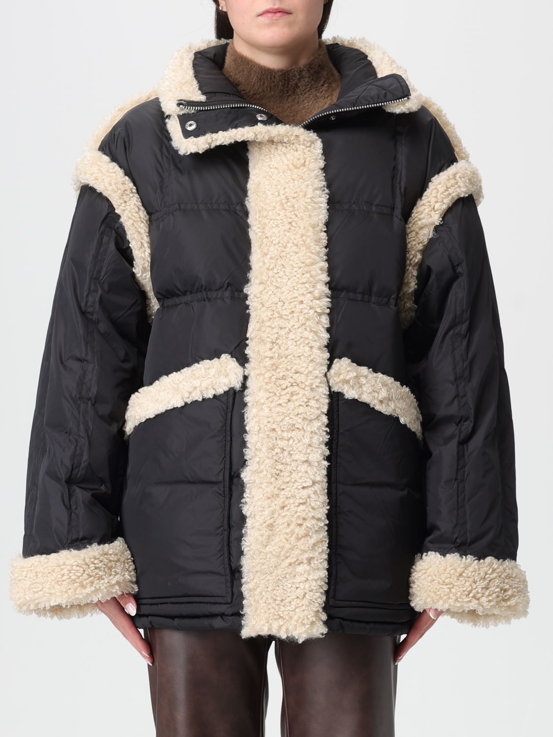 Stand Studio Coat Woman Color Black In Black