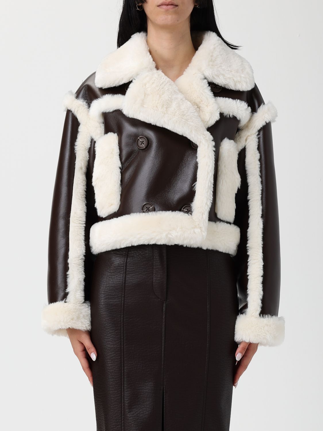 Stand Studio Coat  Woman Color Brown In Multi