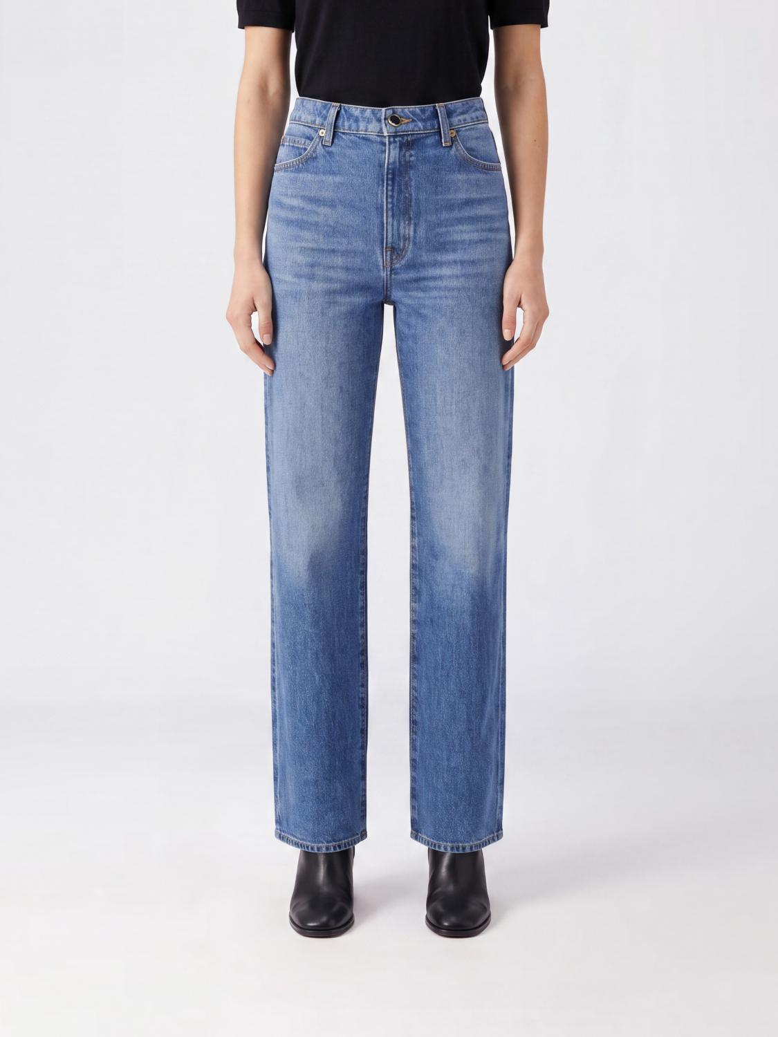 KHAITE Jeans Woman color Blue