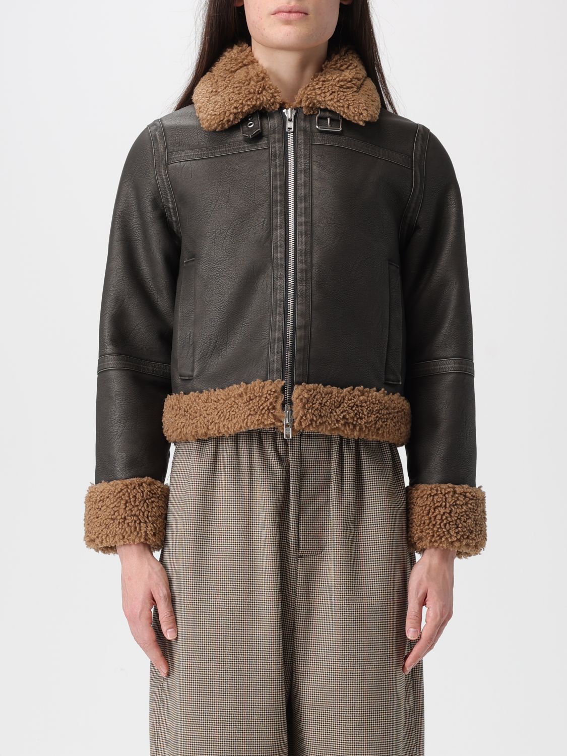 Stand Studio Coat  Woman Color Black In Brown