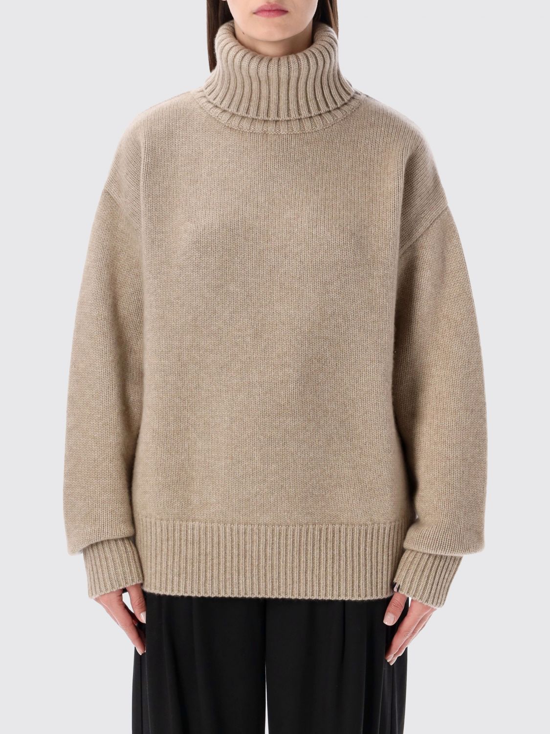 Extreme Cashmere Sweater Woman Color Beige In Black