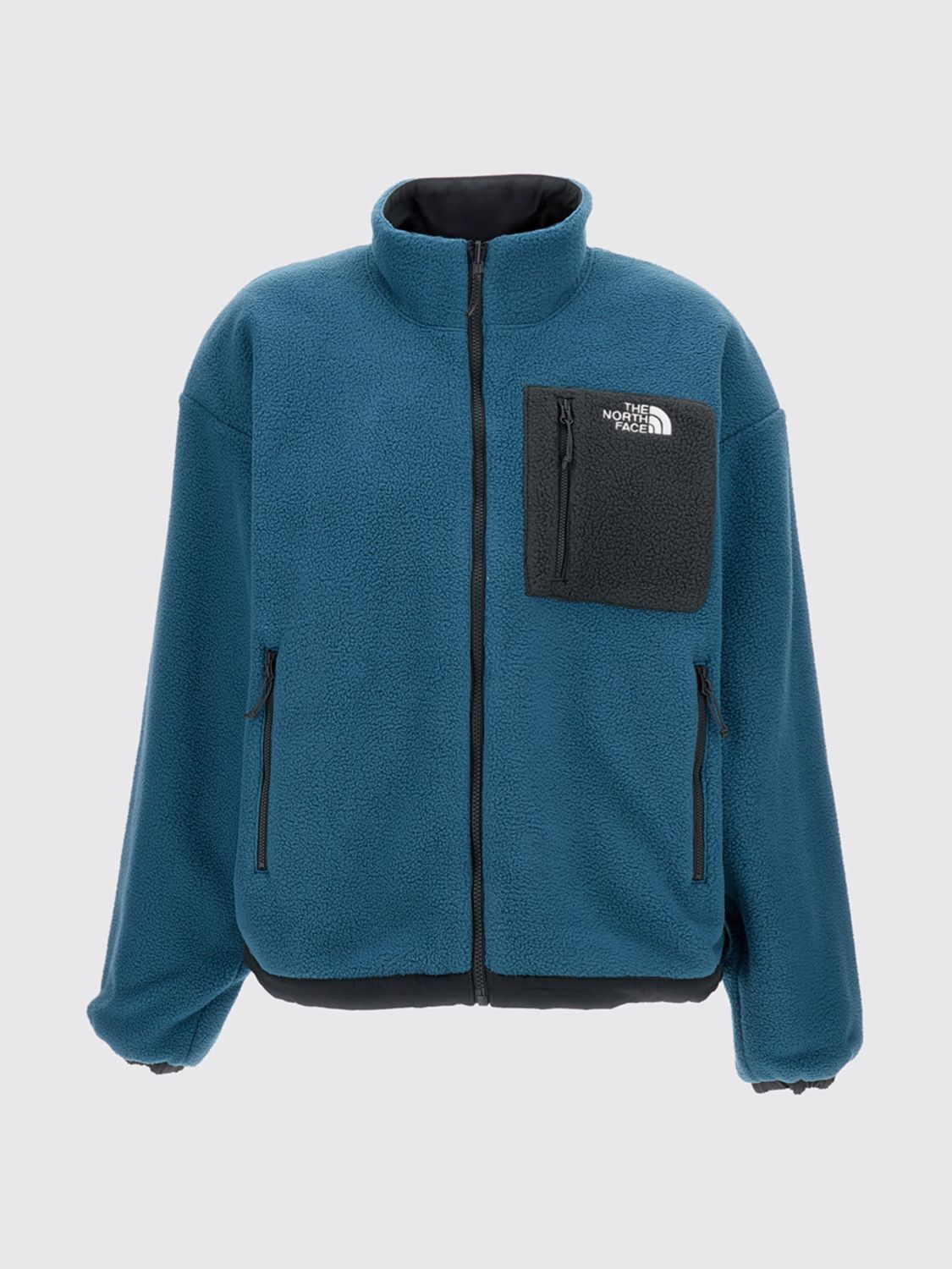 The North Face Versatile Jacket With High Collar And Pockets In Blue