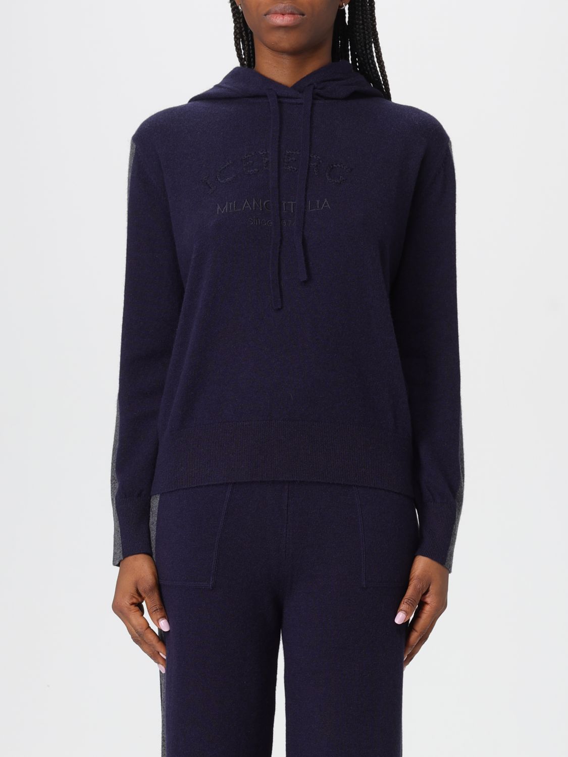 Iceberg Sweater  Woman Color Blue In Animal Print