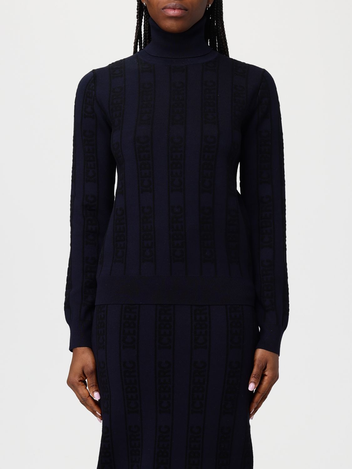 Iceberg Sweater  Woman Color Blue In Black