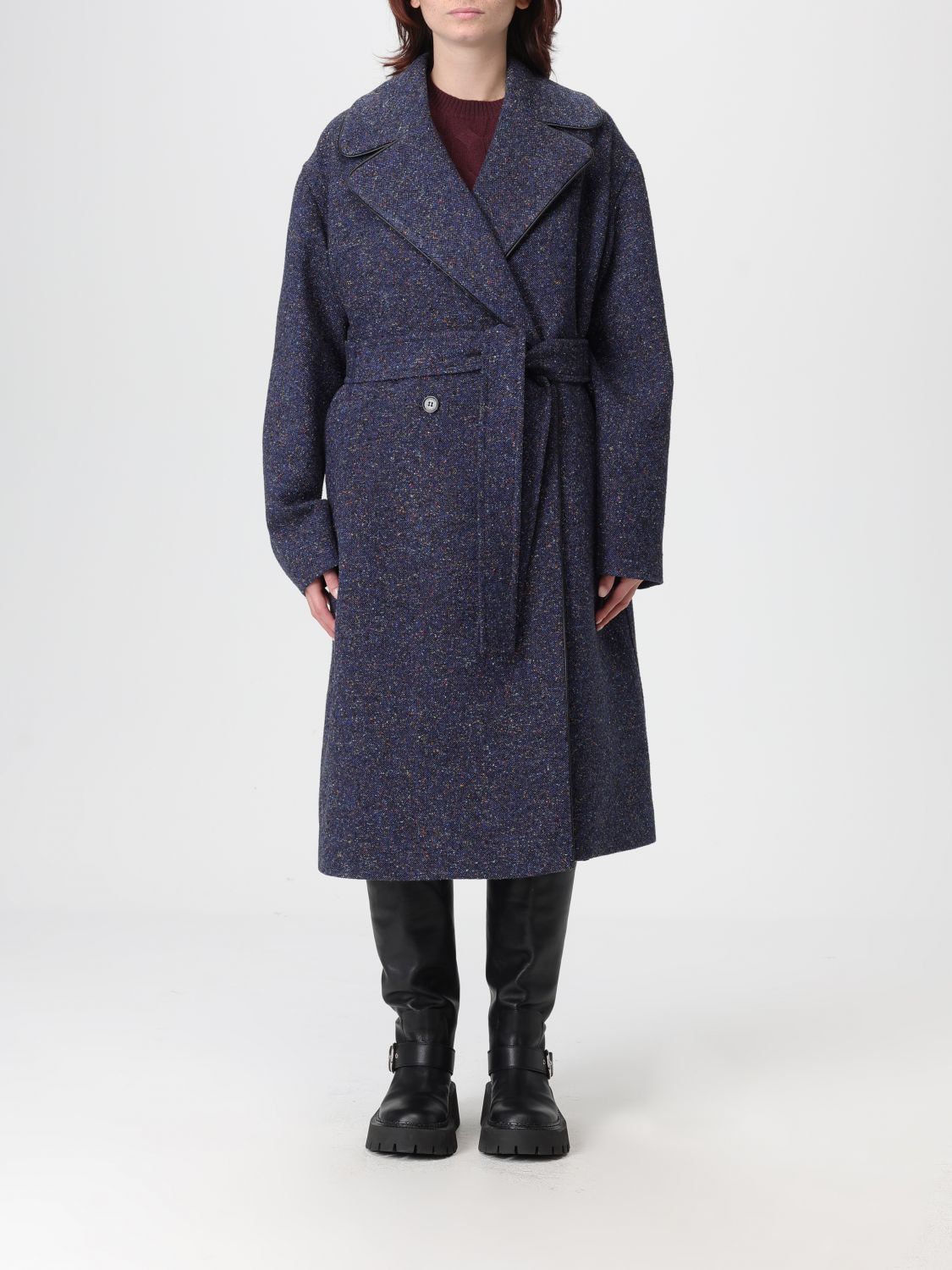 Iceberg Coat  Woman Color Blue In Blue