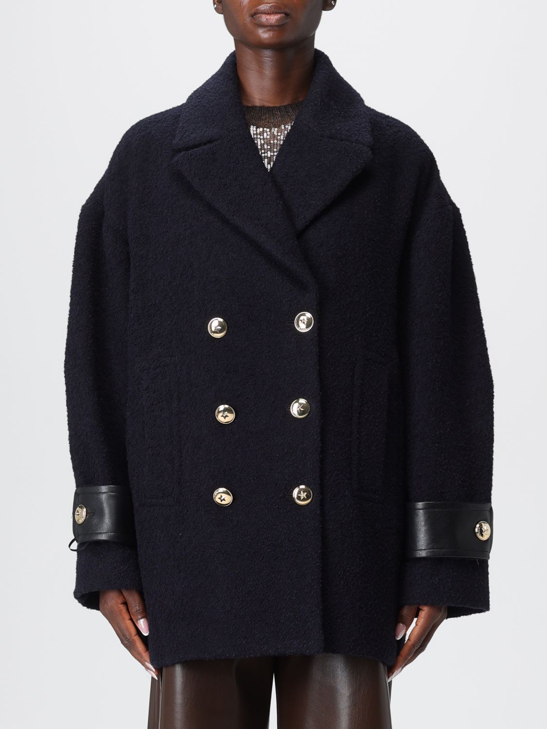 Pinko Canederli Coat In Blue