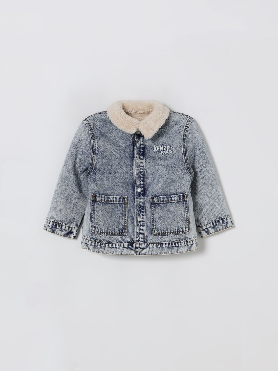 Kenzo Jacket Kids Kids Color Gnawed Blue In Blue
