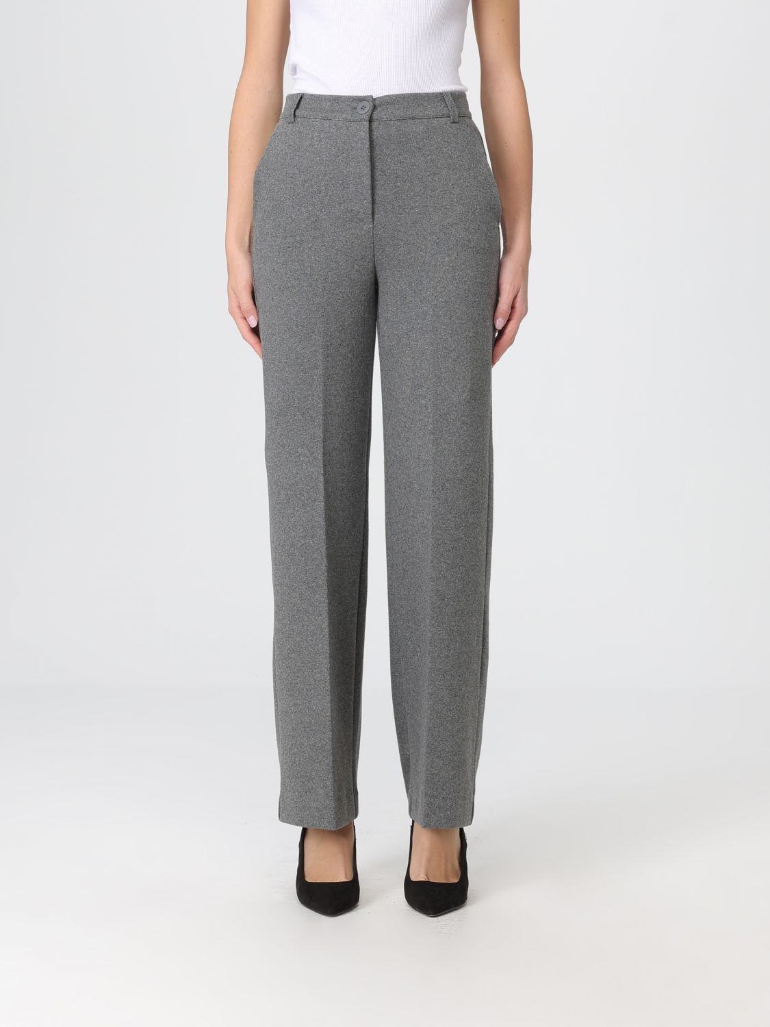 Weekend Max Mara Pants Woman  In Gray