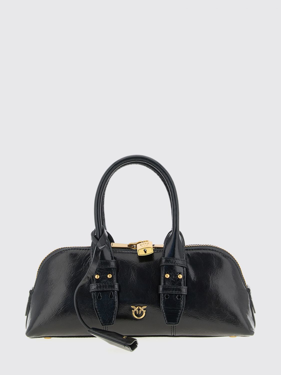 Pinko Small Hand Bag Escape Bag Baguette In Leather In Black