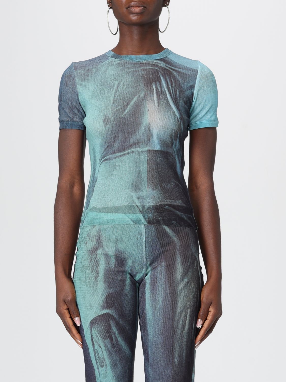 Jean Paul Gaultier T-shirt  Woman Color Blue In Blue