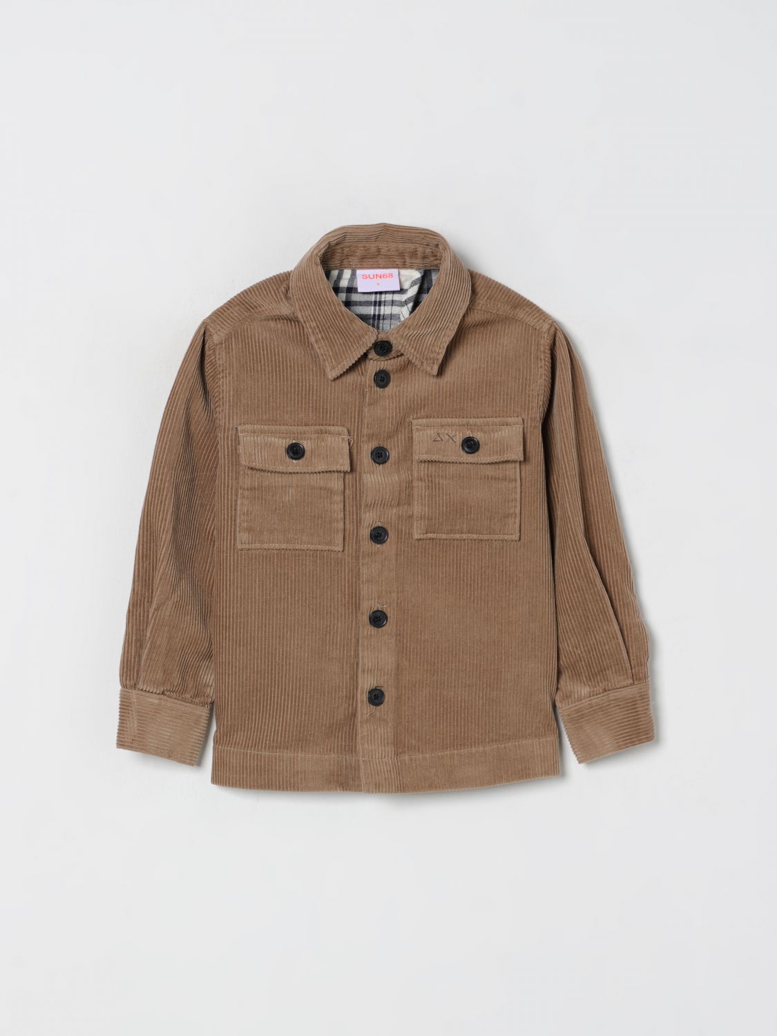 Sun 68 Shirt Sun68 Kids Color Beige In Brown