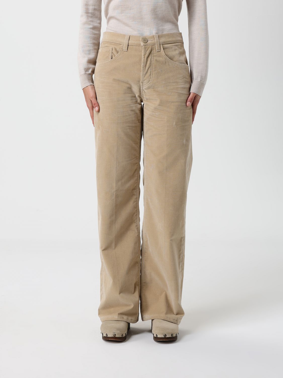 Dondup Jeans Woman Color Beige In Neutral