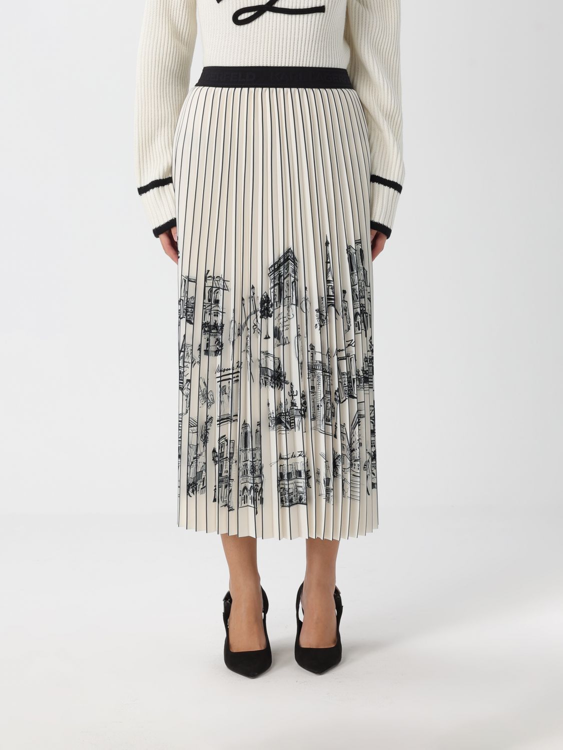 Skirt KARL LAGERFELD Woman color White