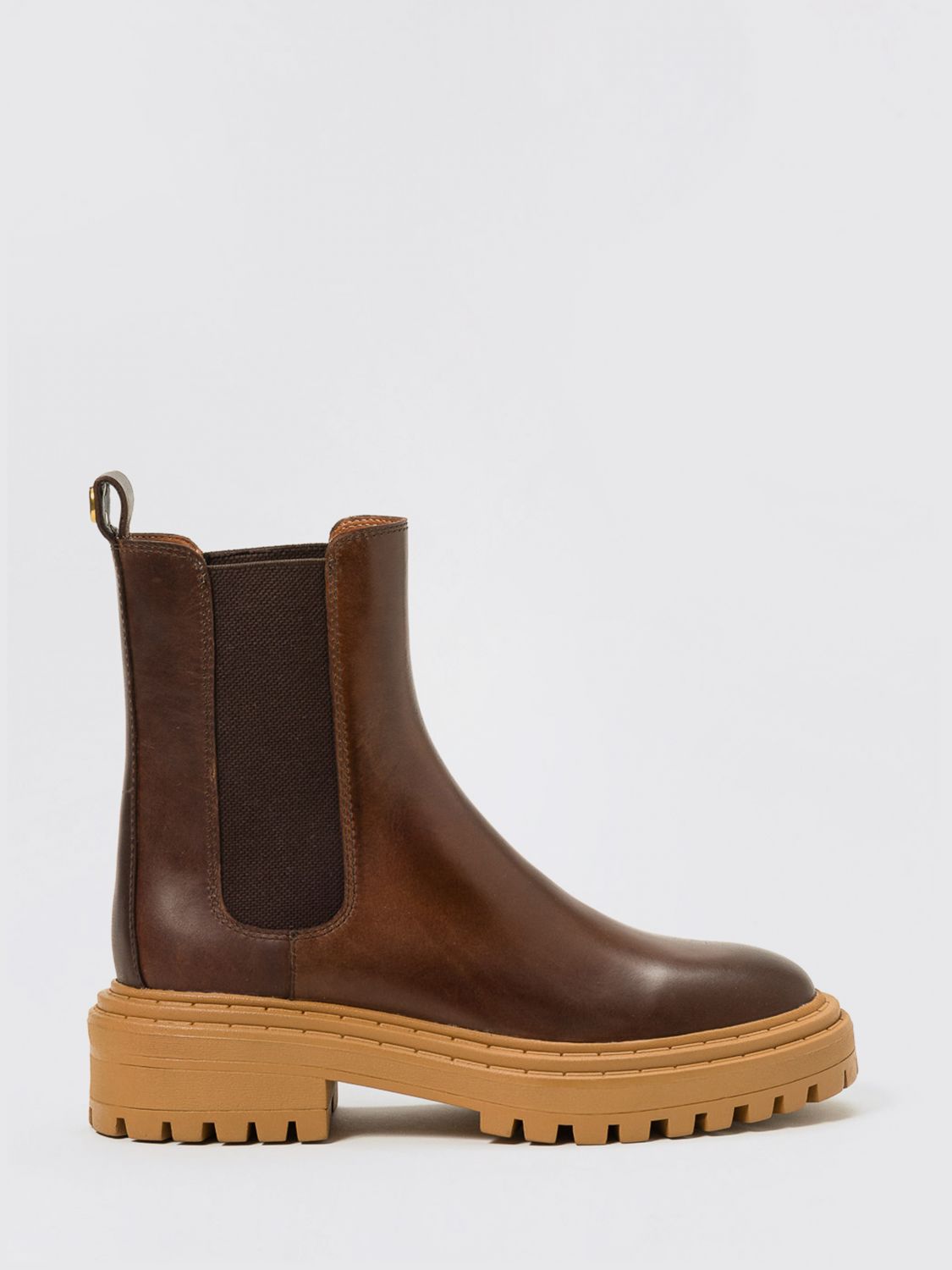 Twinset Flat Ankle Boot  Woman Color Coffee In Animal Print