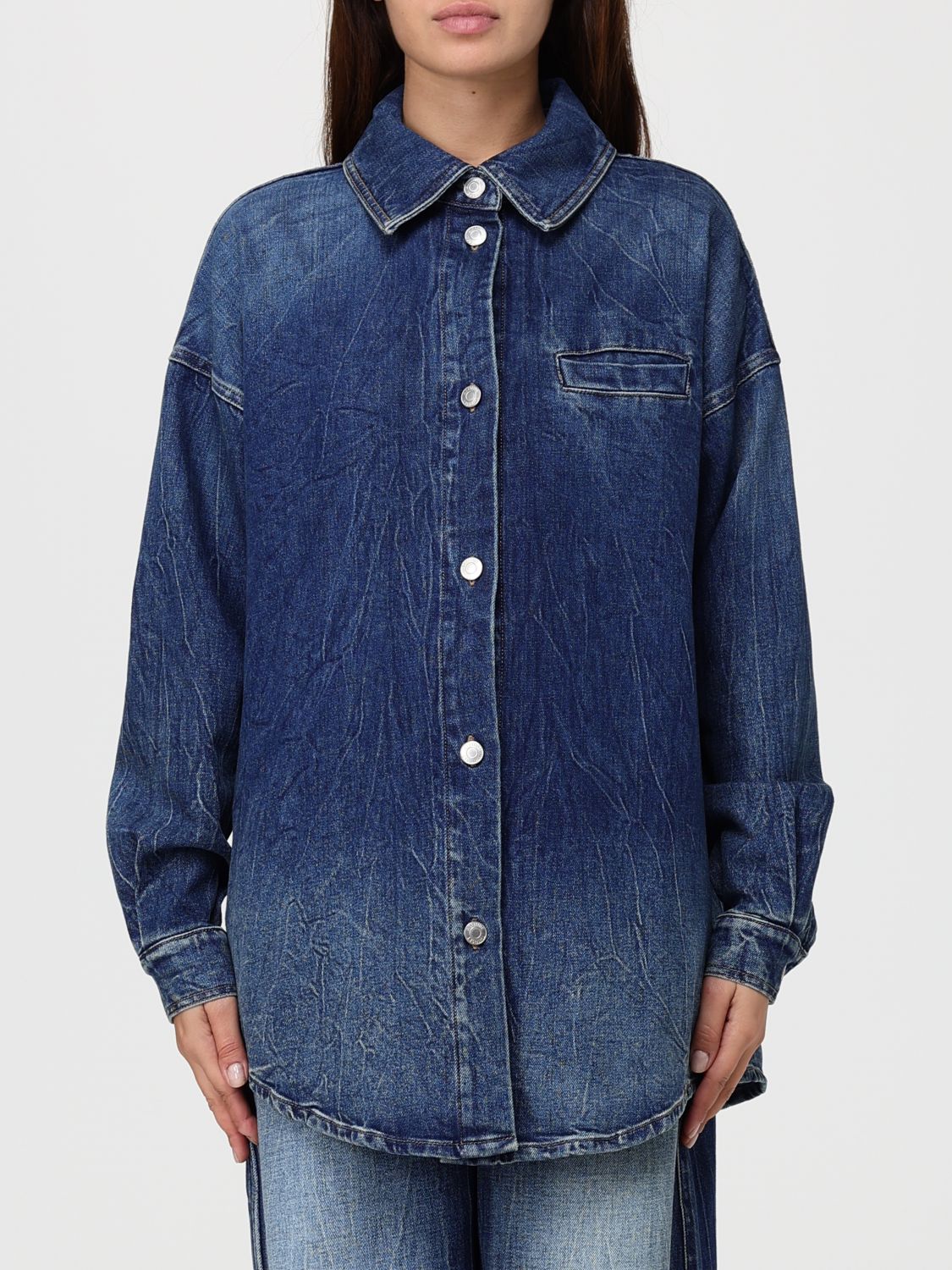 Twinset Actitude Shirt Woman Color Denim In Multi