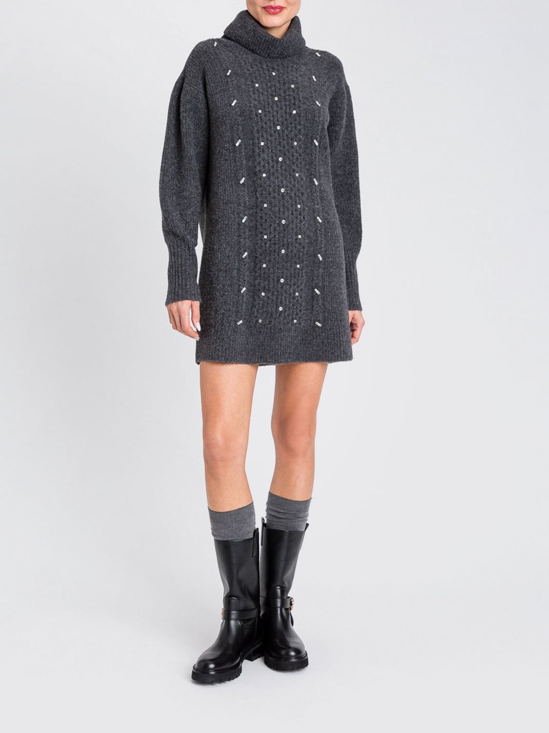 Twinset Actitude Dress  Woman Color Grey In Blue