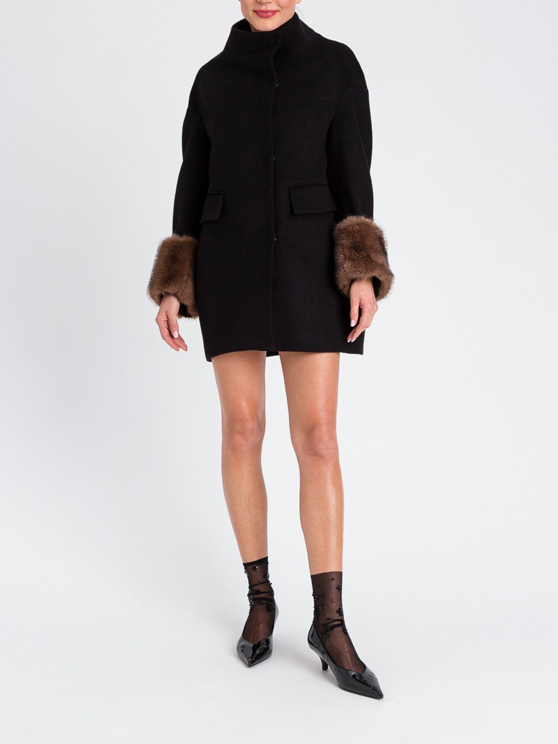 Twinset Actitude Coat  Woman Color Black In Black