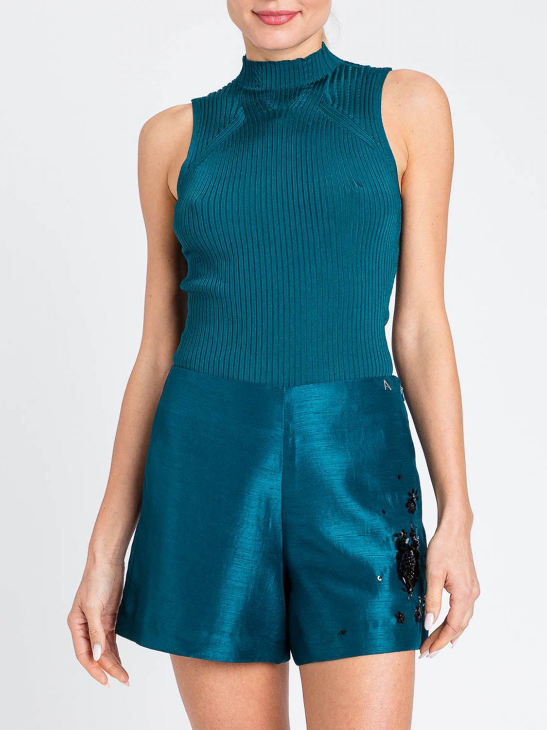 Twinset Actitude Top  Woman Color Green In Blue
