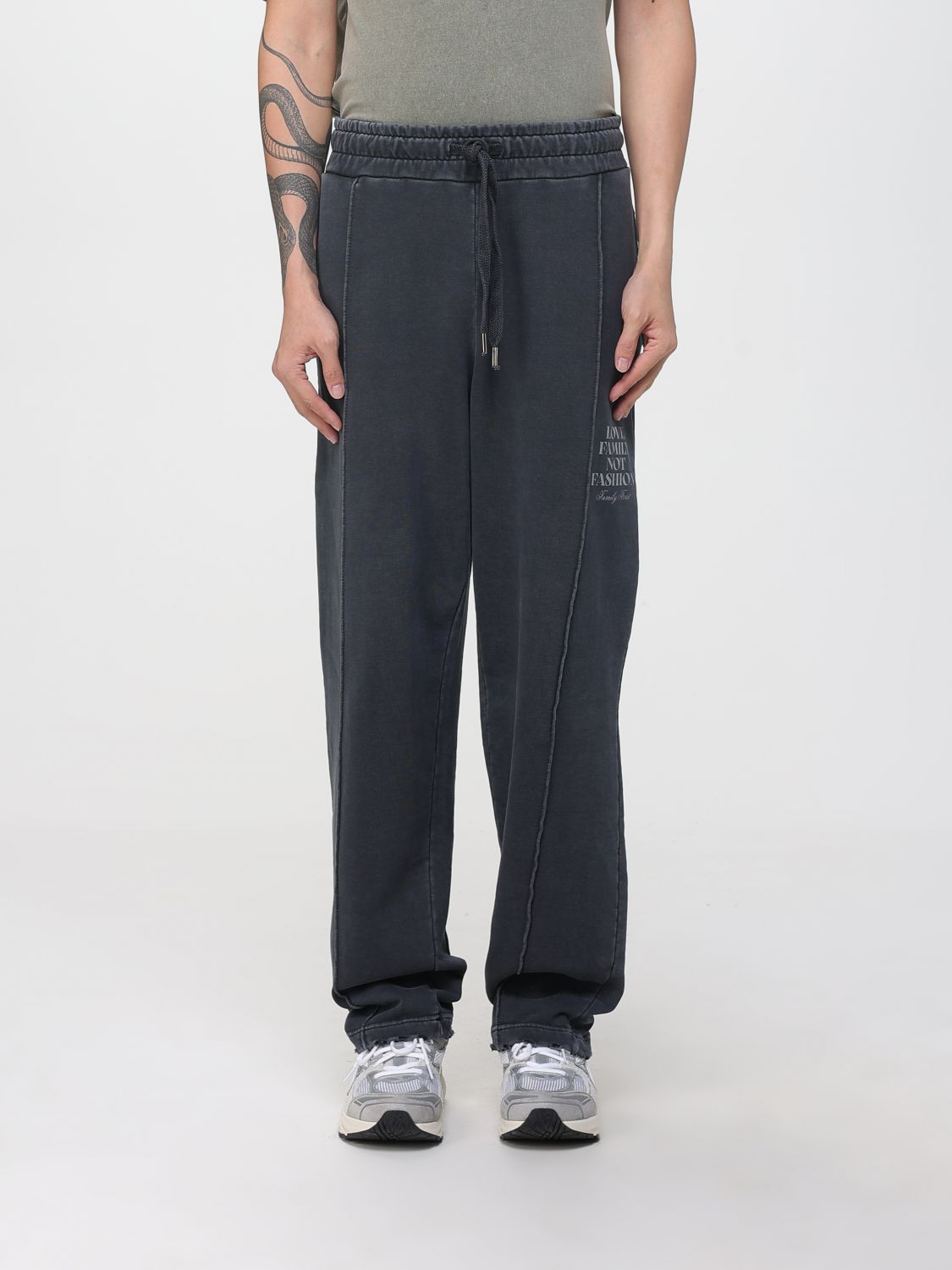 Family First Elastic Drawstring Sweatpants In Blue