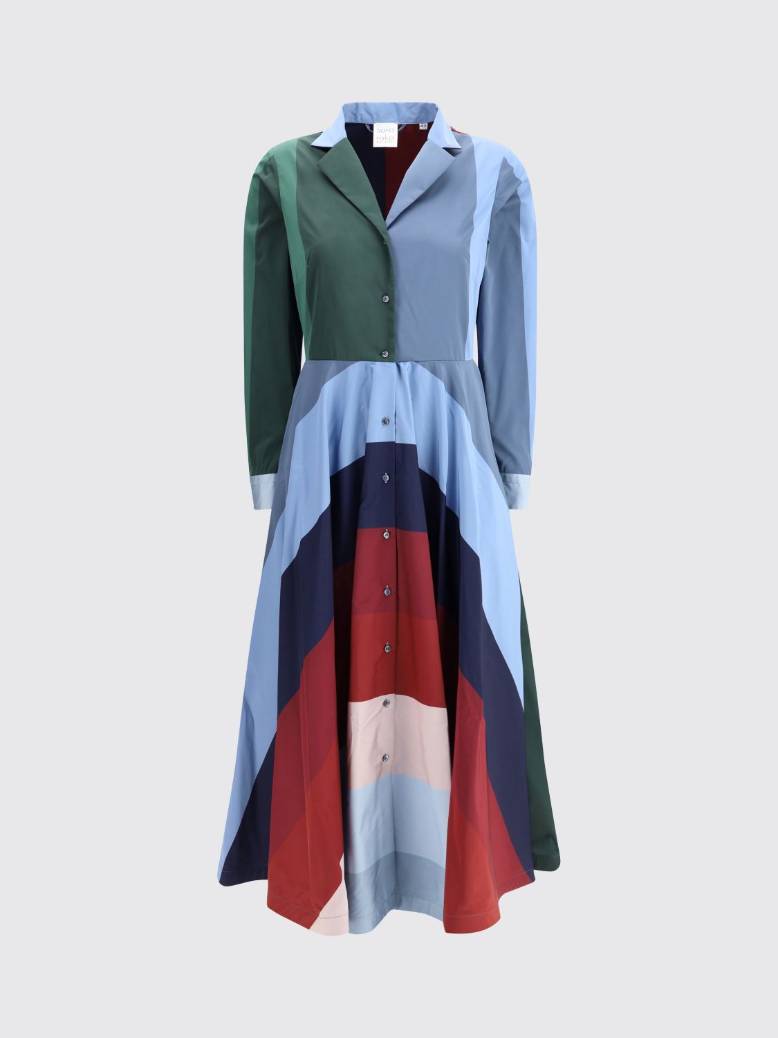 Sara Roka Chemisier Dress In Multi