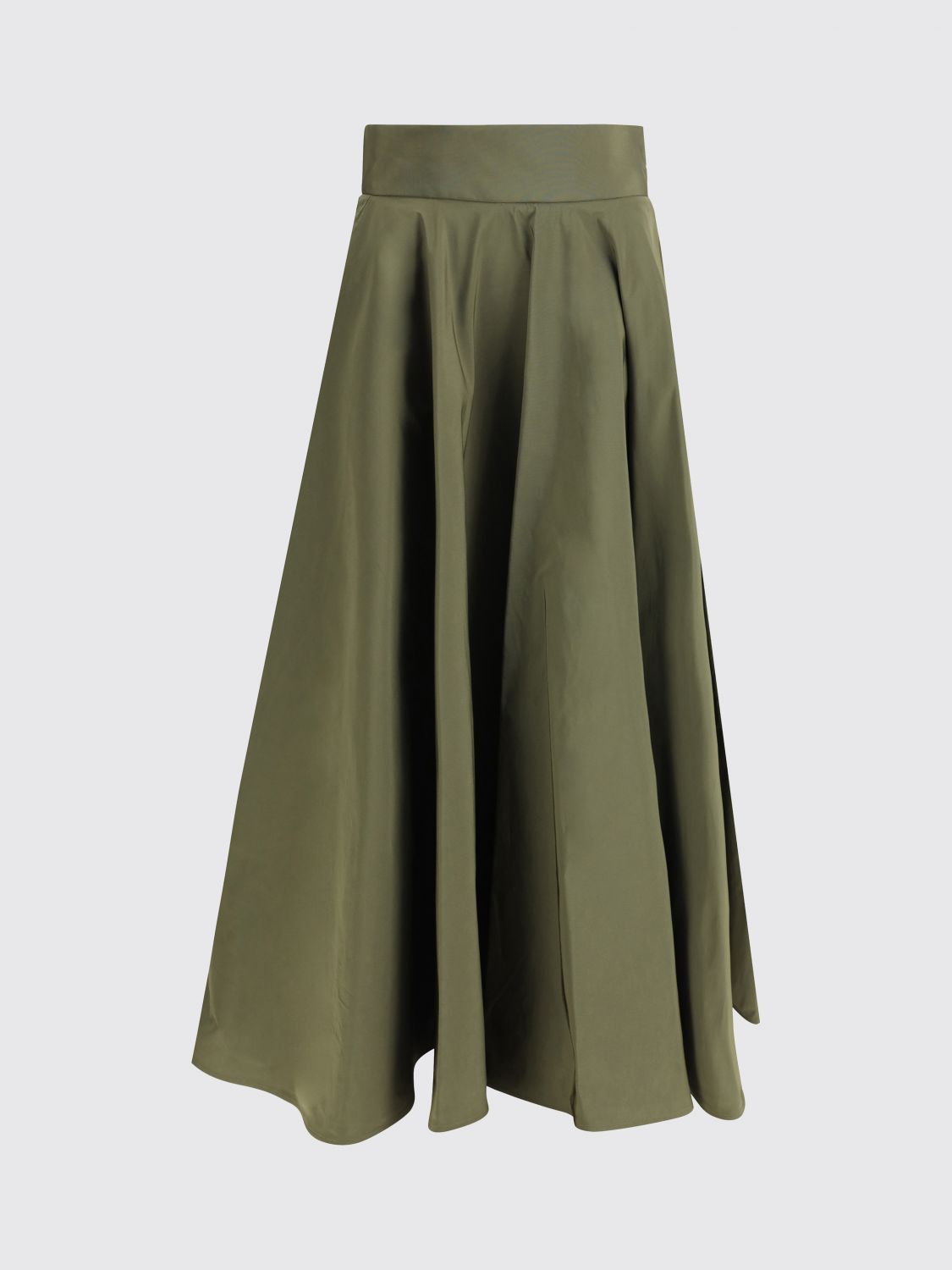 Sara Roka Circle Midi Skirt In Green