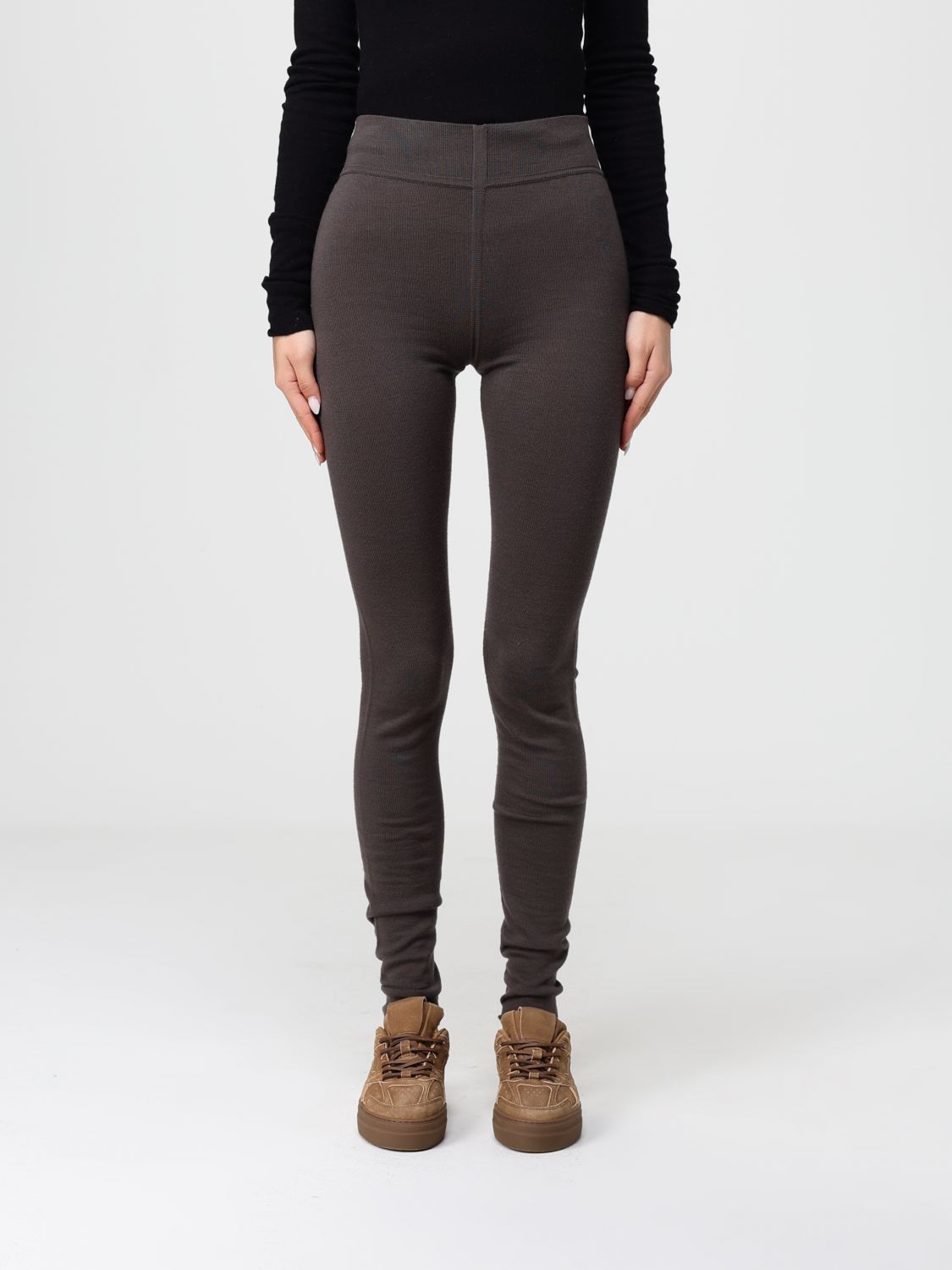 Rick Owens Pants Woman Color Grey In Gray