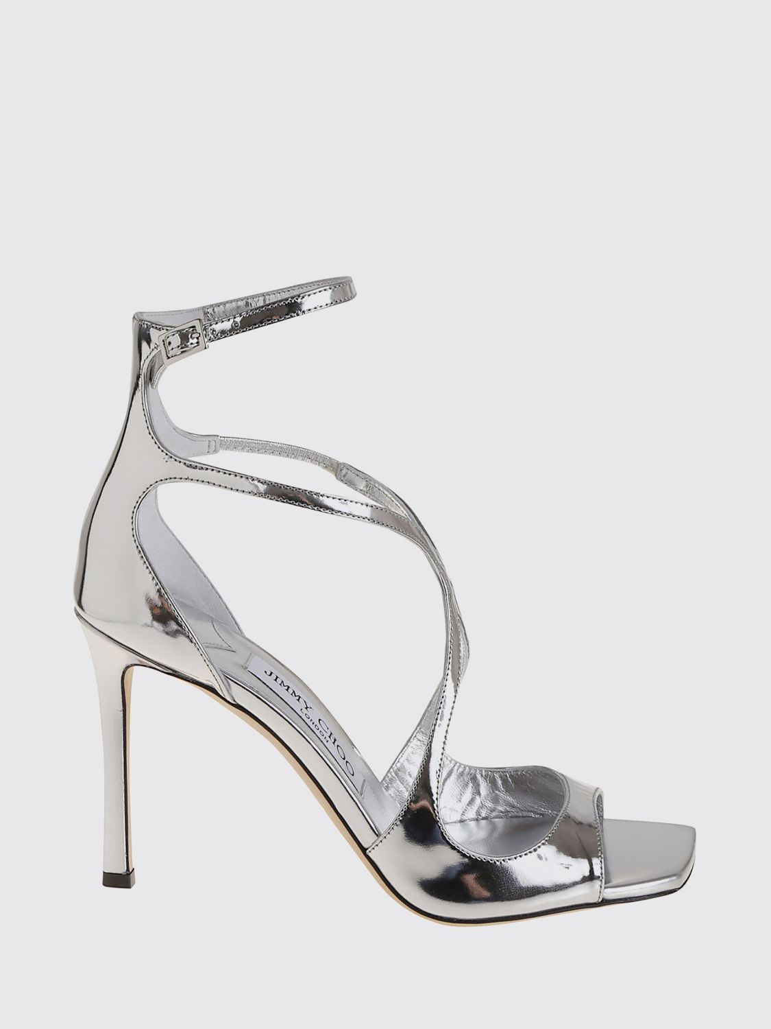 JIMMY CHOO Heeled Sandal Woman color Silver