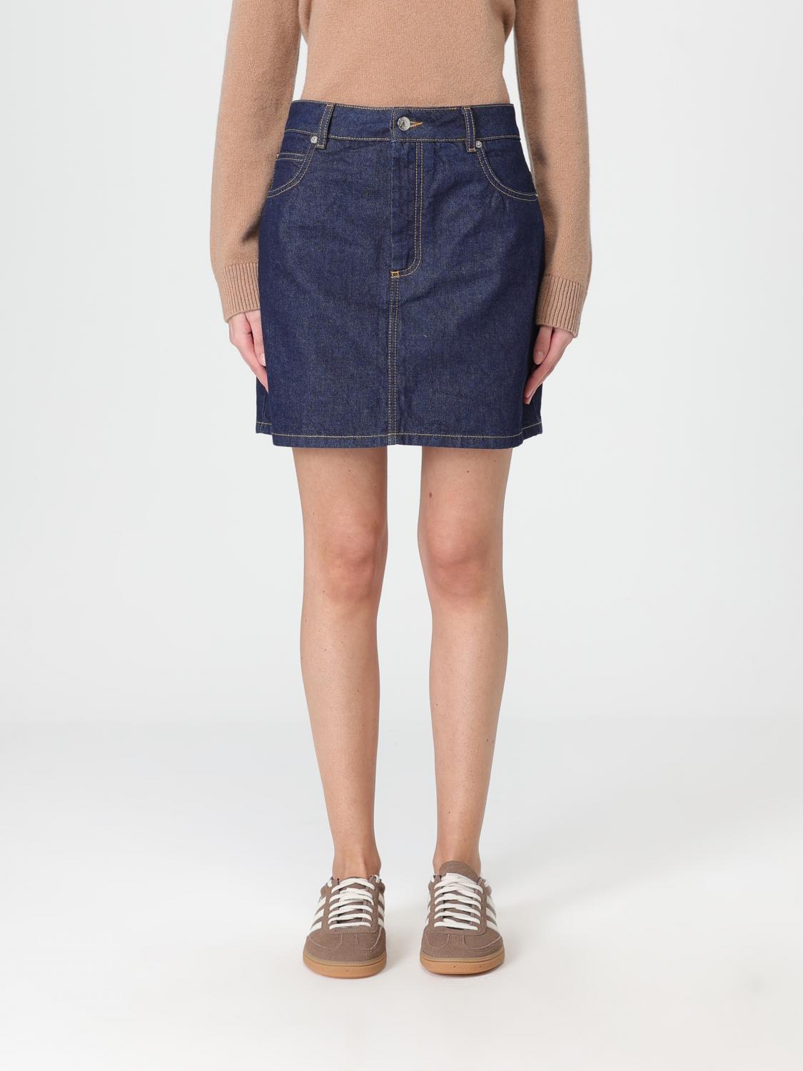 Maison Kitsuné Skirt Woman Color Blue In Blue