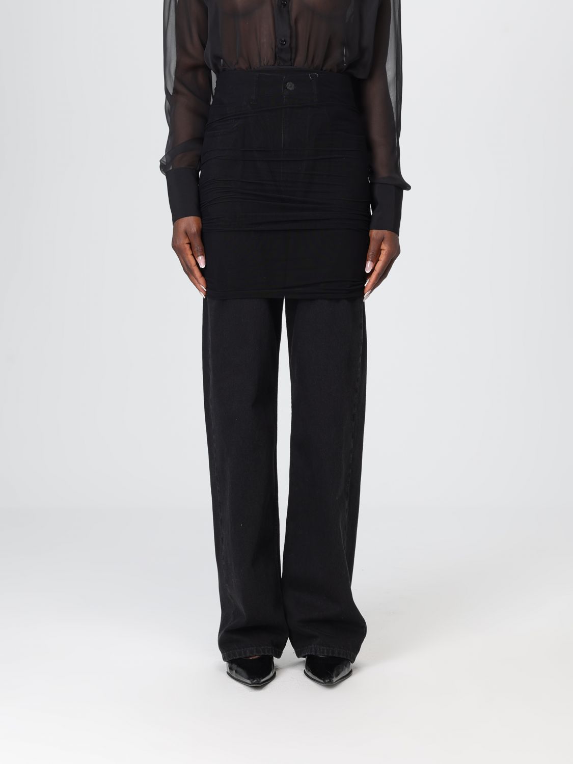 Mm6 Maison Margiela Jeans  Woman Color Black