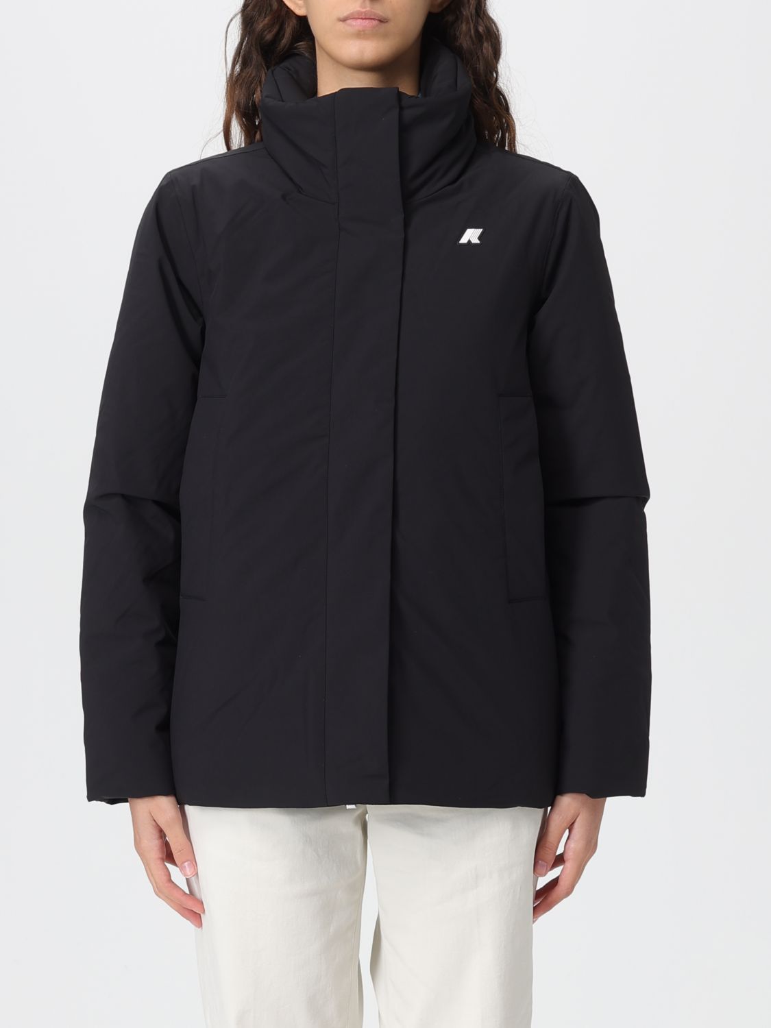 K-way Coat  Woman Color Black In Blue