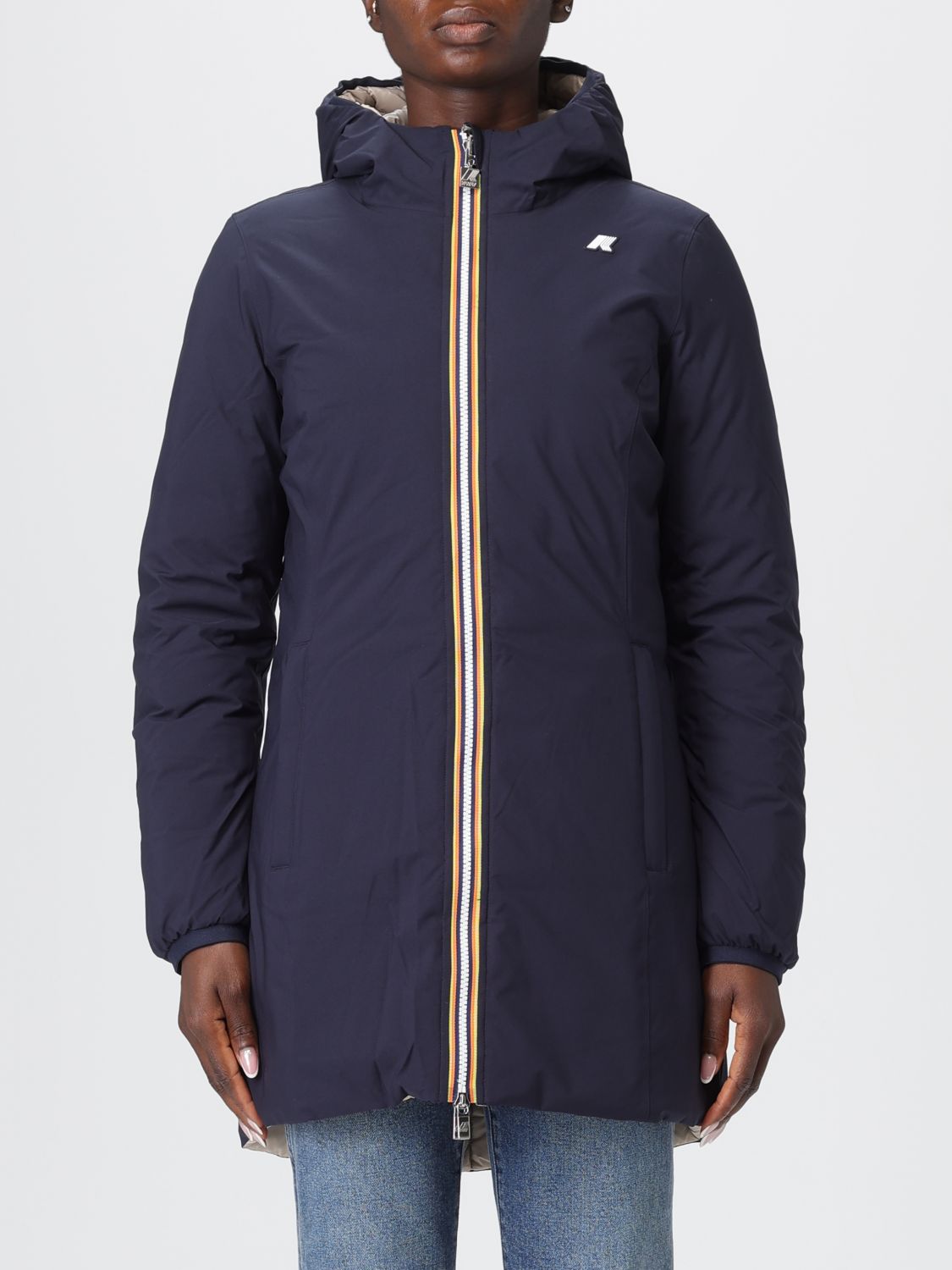 K-way Jacket  Woman Color Blue In Blue