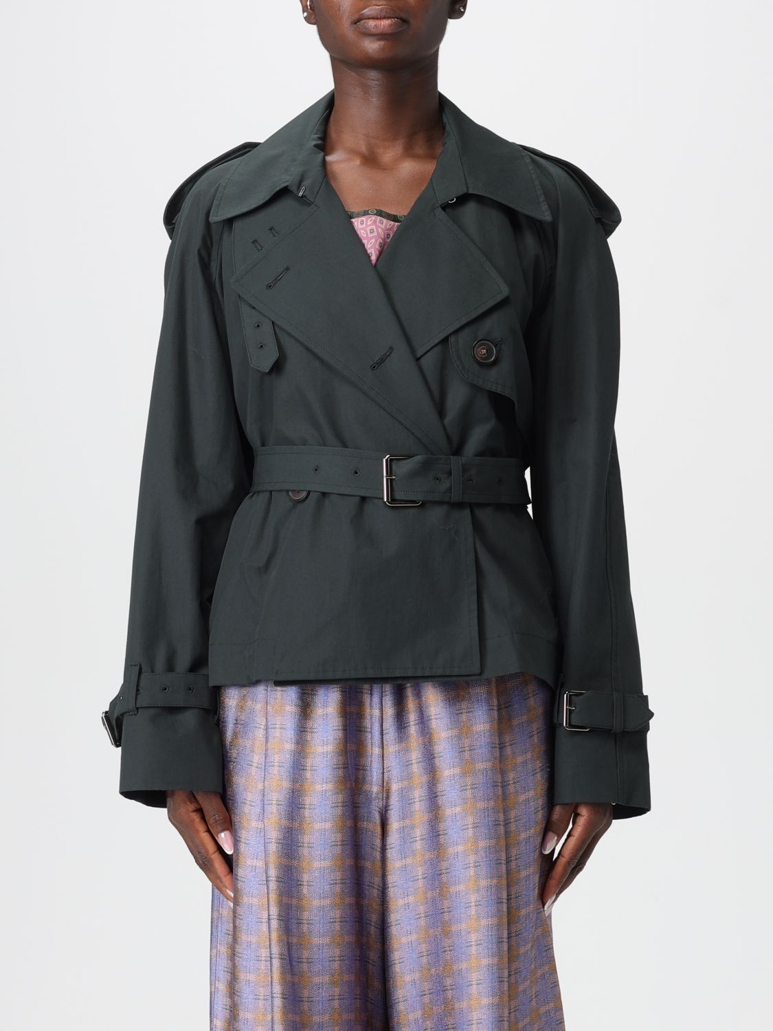 Dries Van Noten Jacket  Woman Color Green In Gray