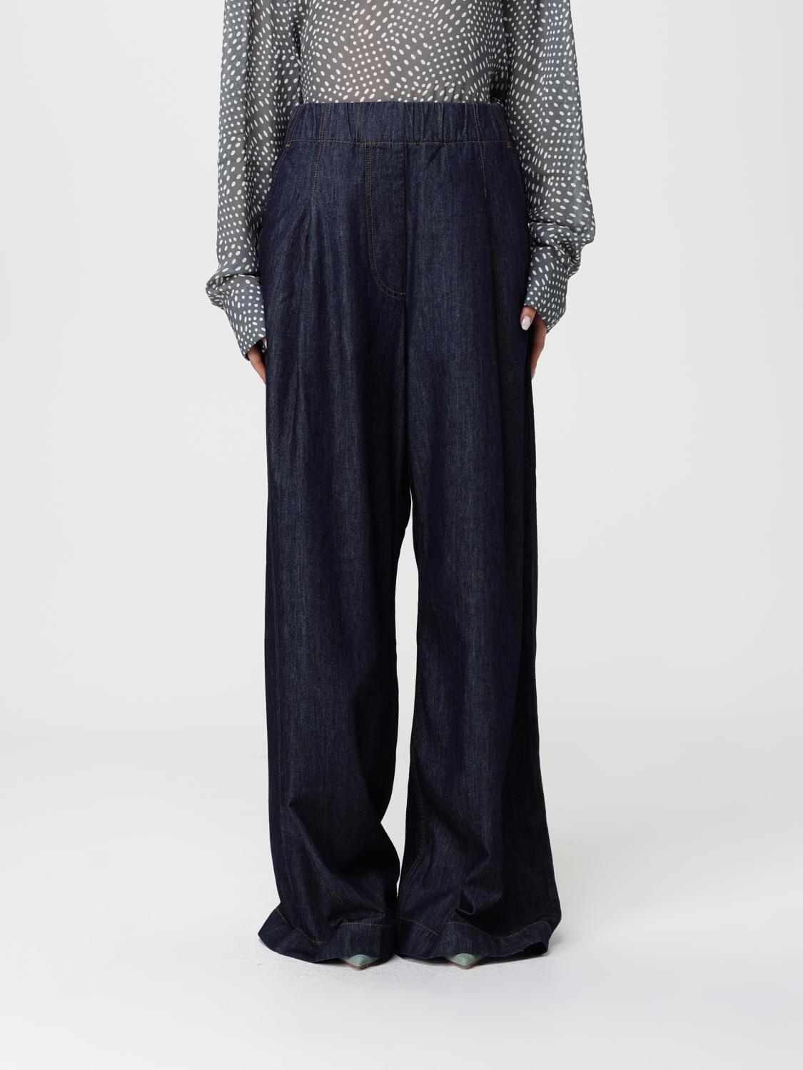 Dries Van Noten DRIES VAN NOTEN Pants Woman color Indigo　ドリスヴァンノッテン パンツ ウーマンカラー インディゴ
