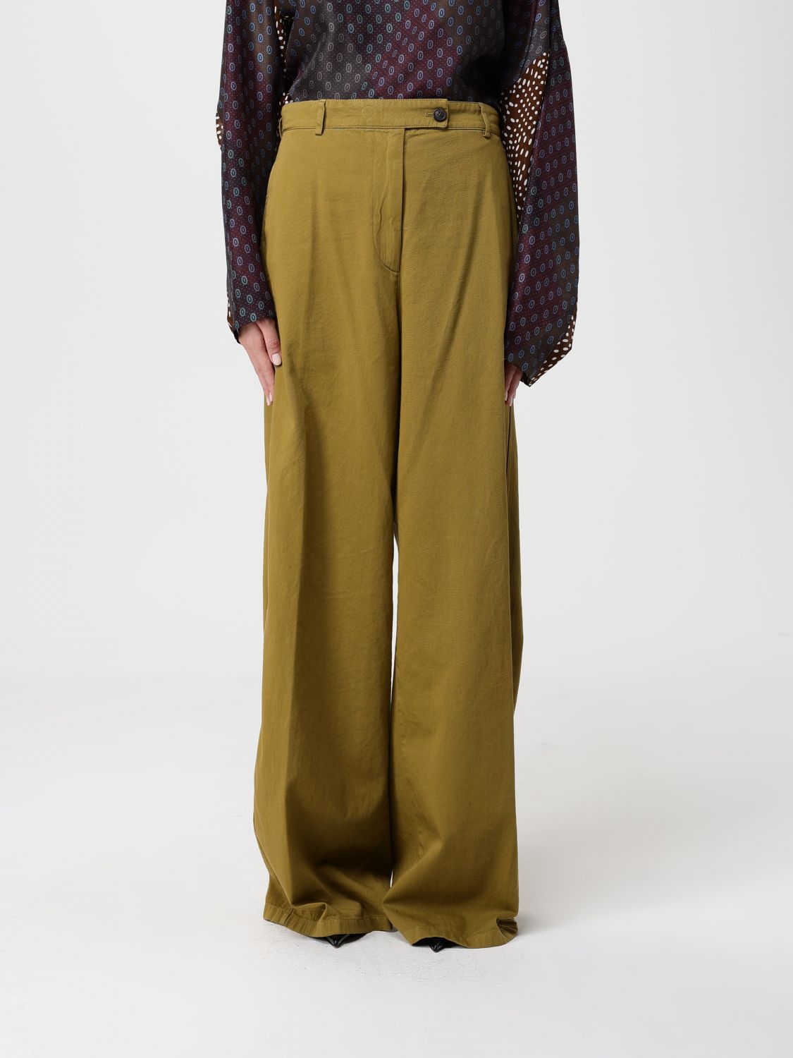 Dries Van Noten Pants  Woman Color Kaki In Green