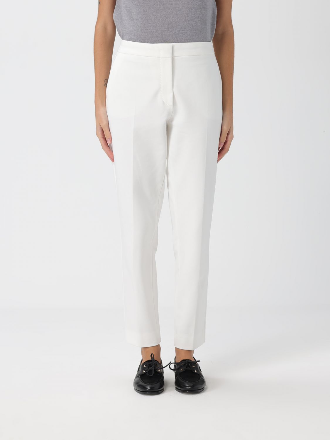 MAX MARA Pants Woman color White　MAX MARA パンツ ウーマン カラー ホワイト MAX