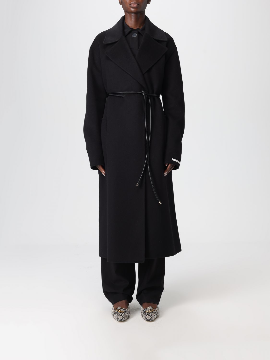 Sportmax Coat  Woman Color Black In Black