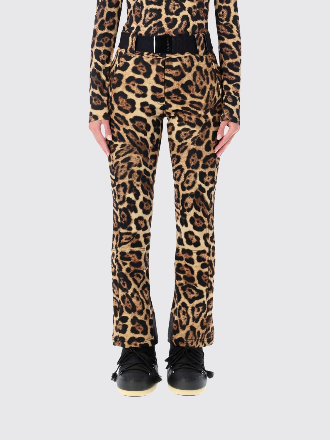 Goldbergh Minou Printed Softshell Ski Pants In Animal Print