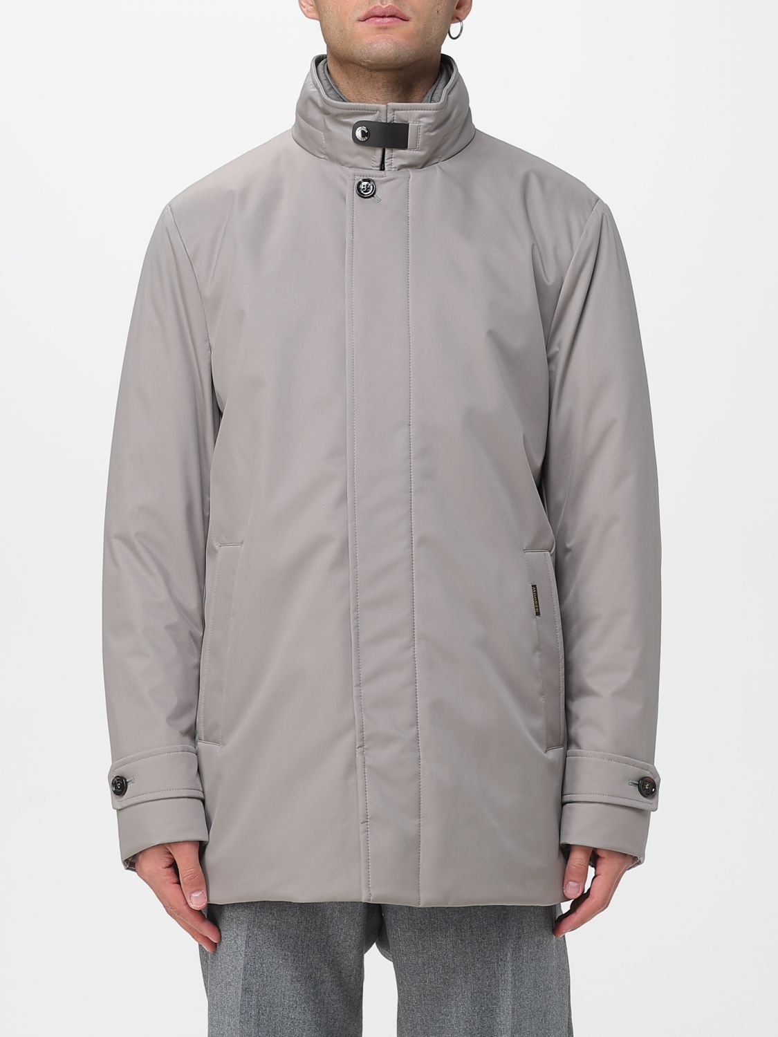 Moorer Buttoned Jacket In Gray