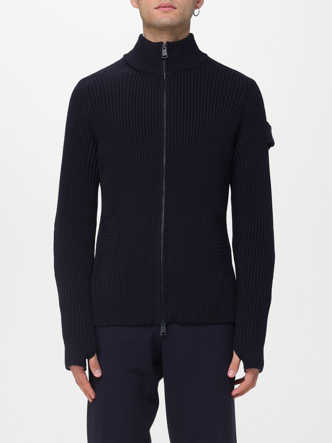 Premiata Ribber Zip Cardigan Cardigan In Blue