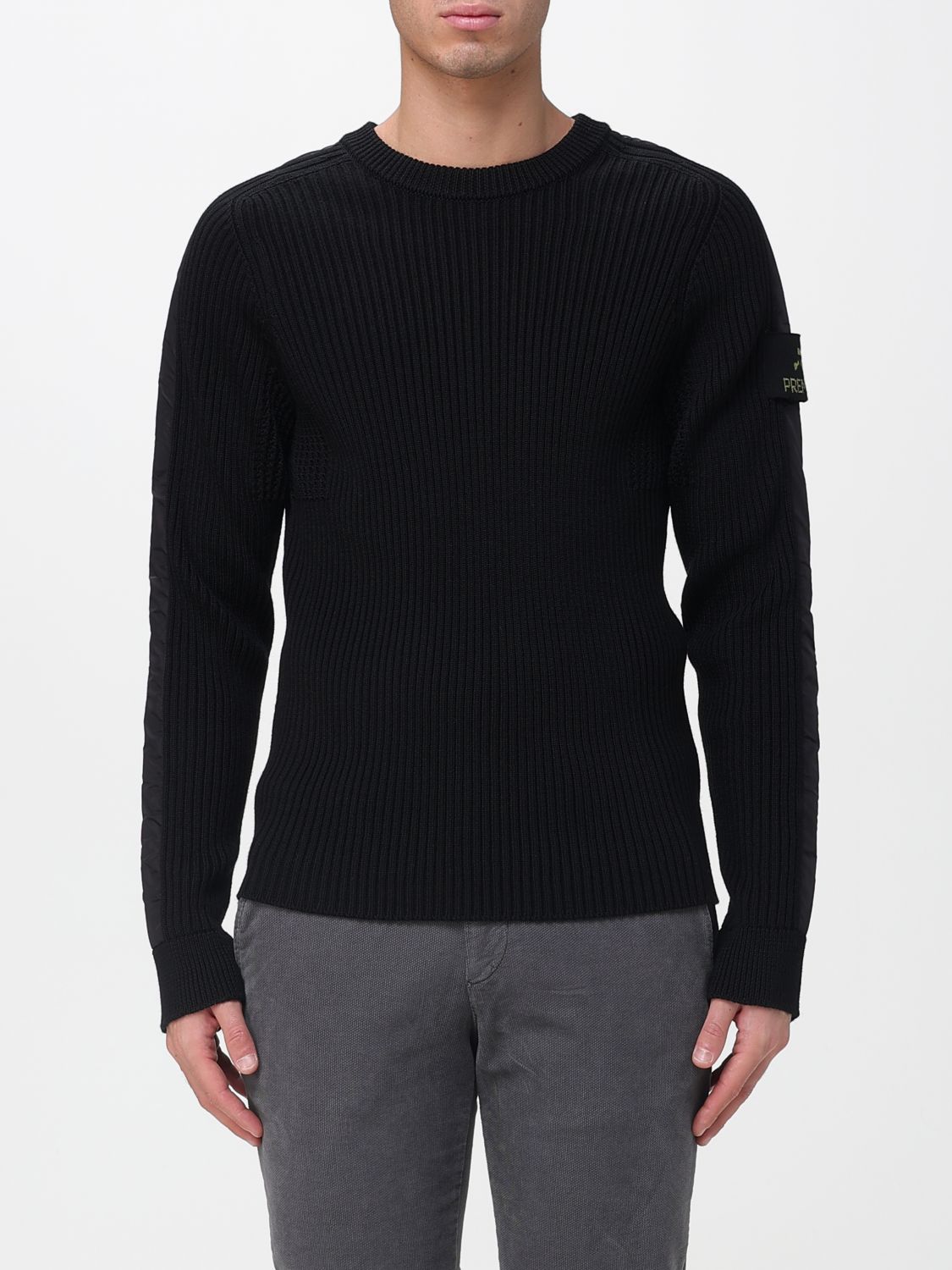 Premiata Ribbed Crew-neck Sweater In Black