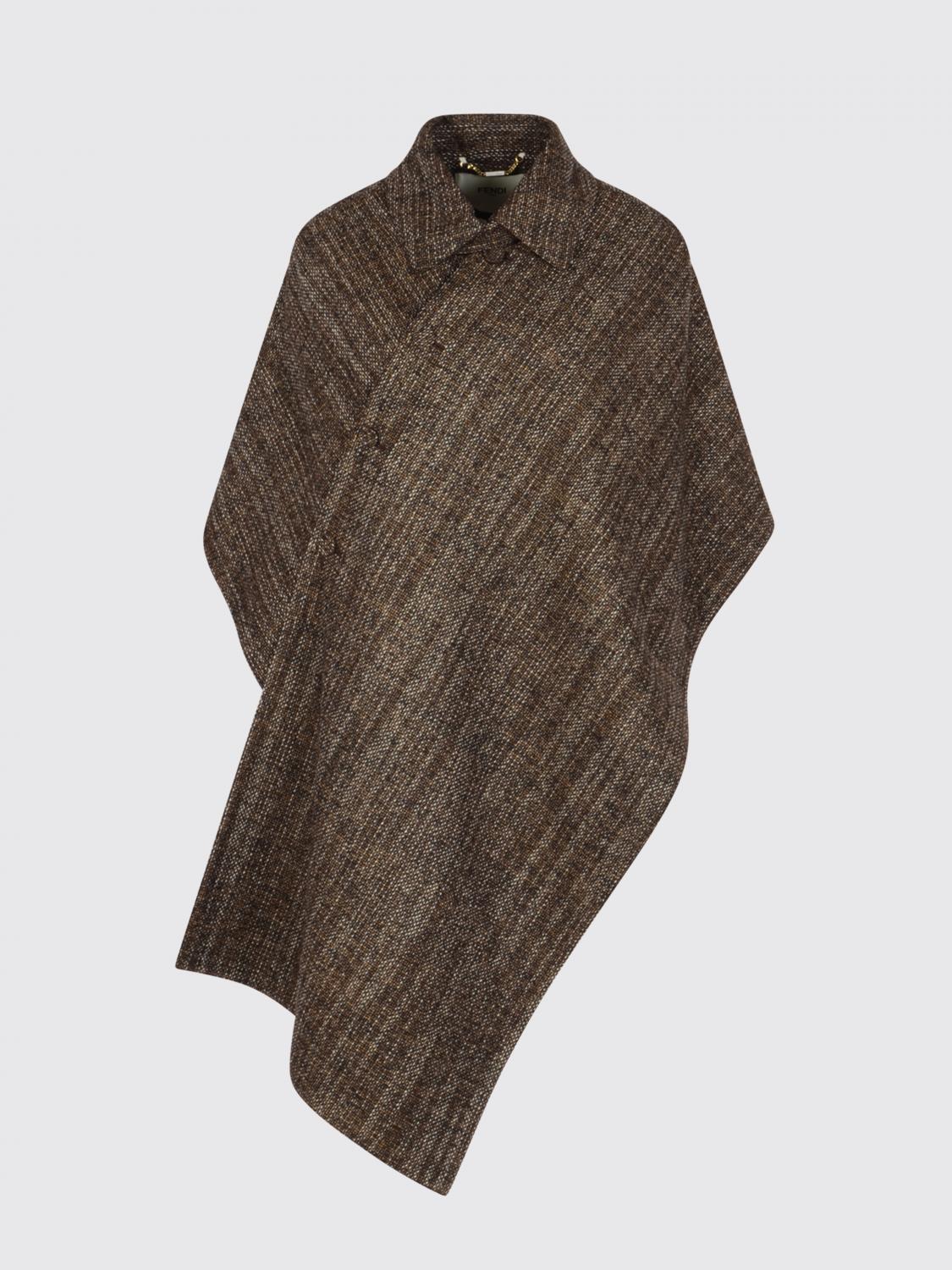 FENDI FENDI Coat Woman color Brown　FENDI コート ウーマン カラー ブラウン