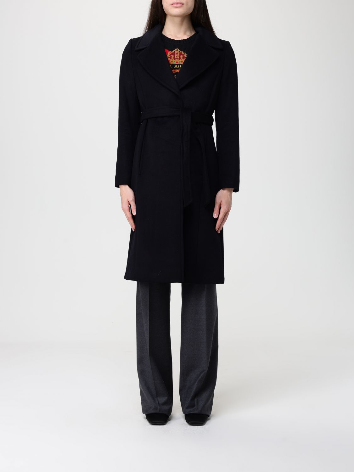 Ralph Lauren Coat Lauren  Woman Color Black In Black