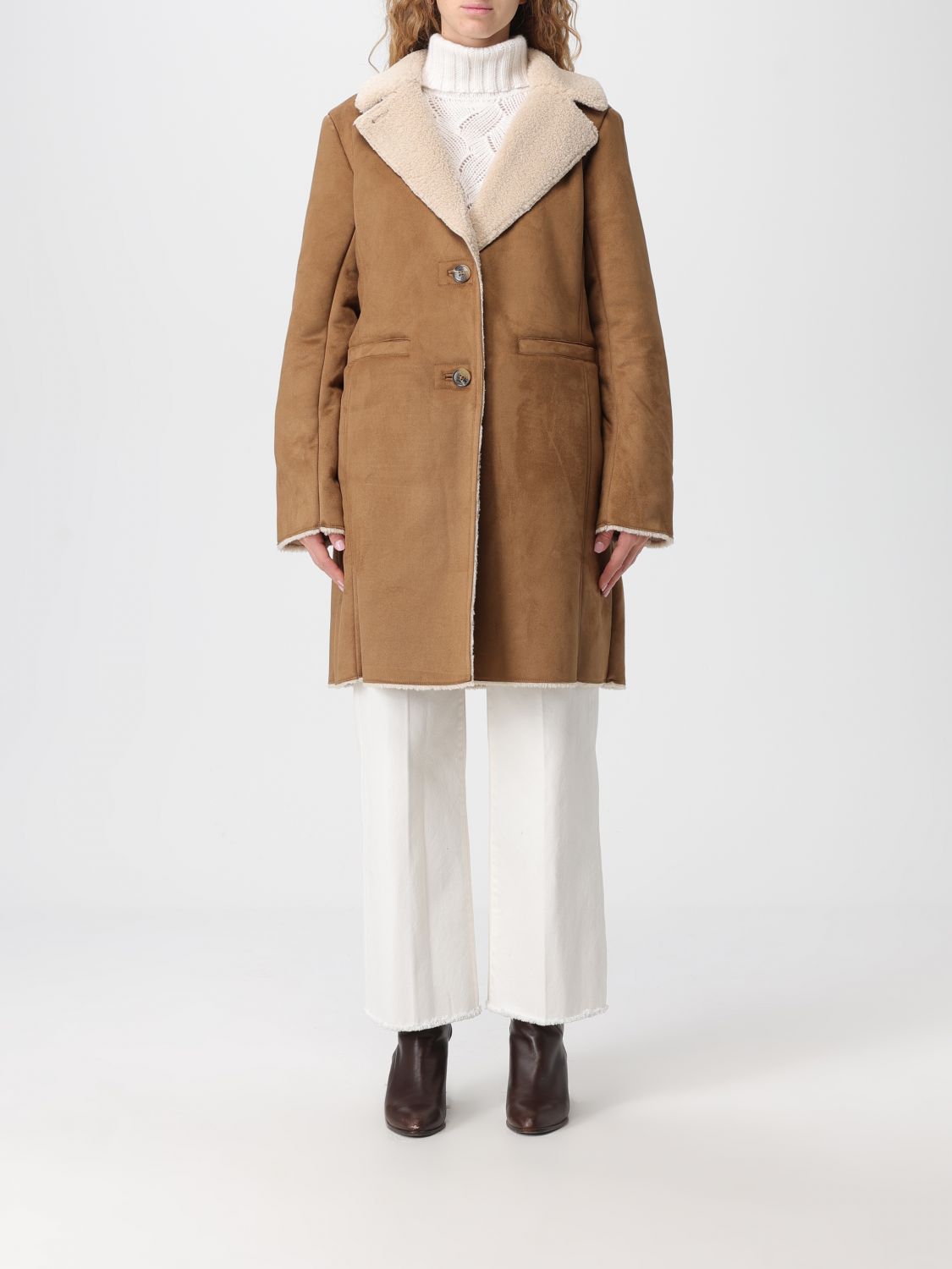 Ralph Lauren Coat Lauren  Woman Color Camel In Brown